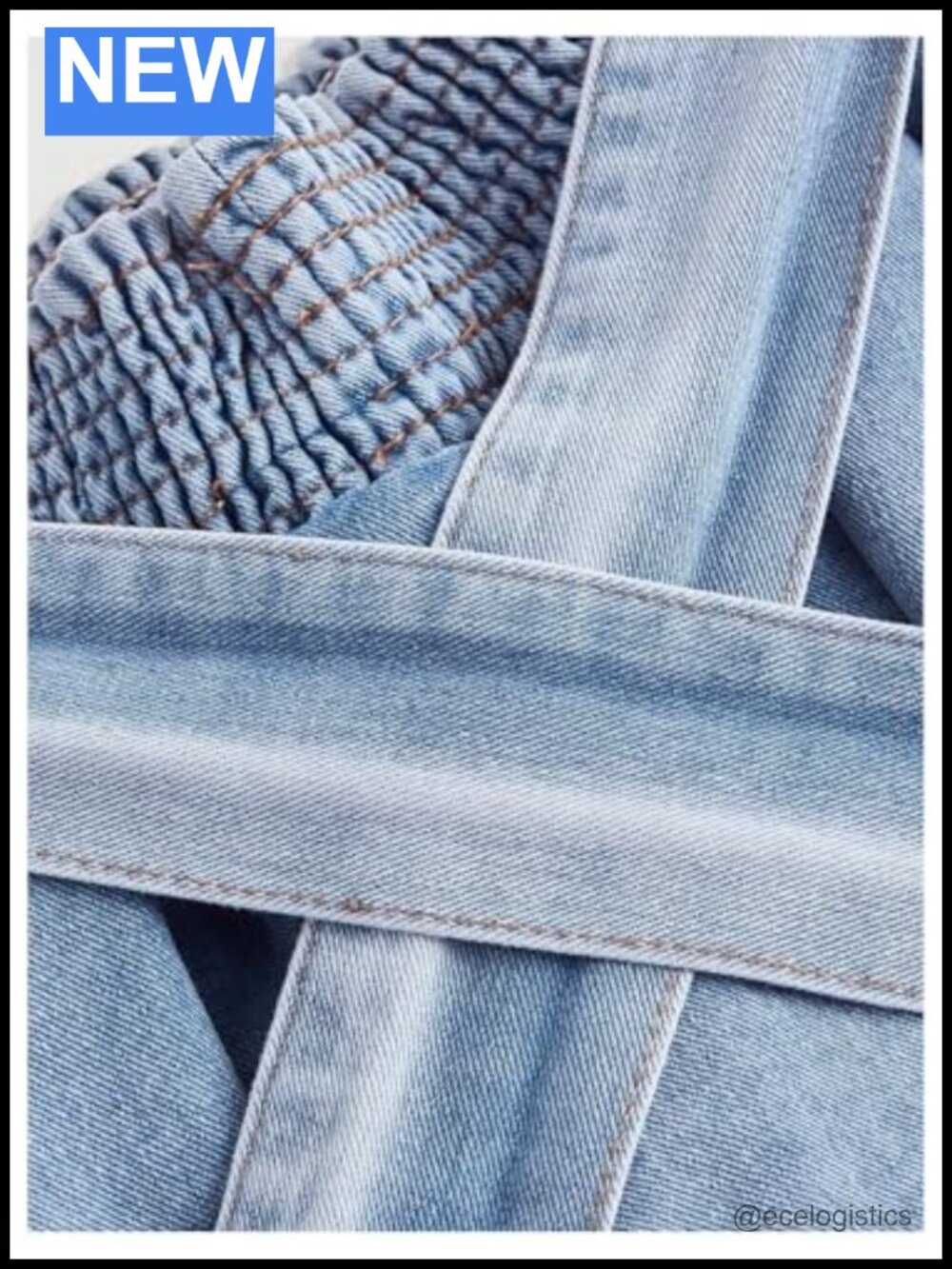 Plus Size Ruffle Denim Skirt High Rise A-Line - Picture 4 of 5